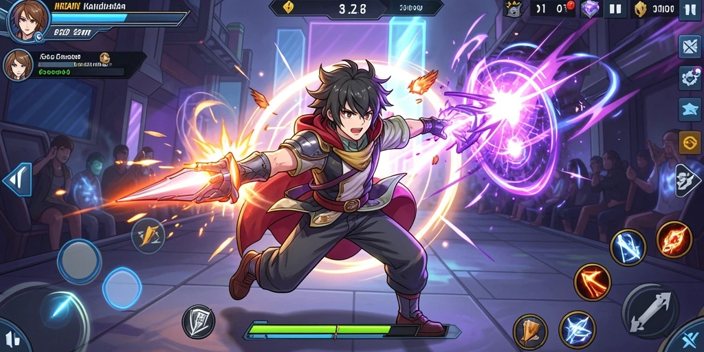 Screenshot pertandingan yang menunjukkan grafik berkualitas tinggi.