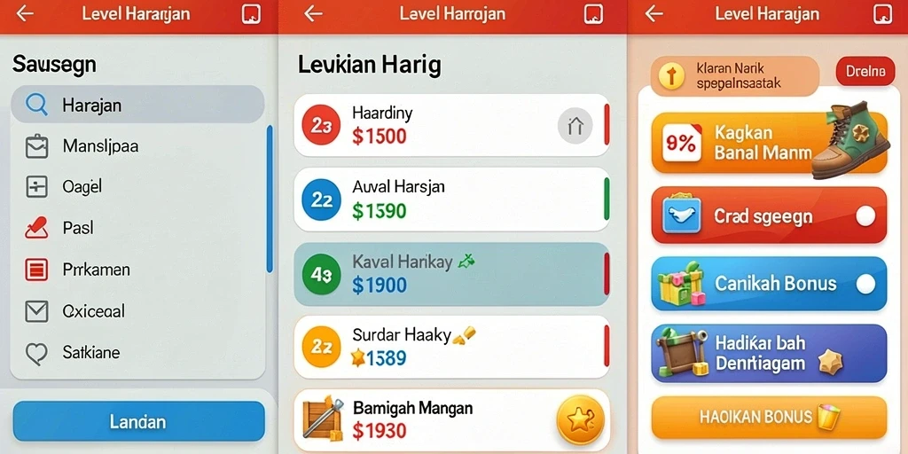 Misi harian yang menarik dengan berbagai tantangan.